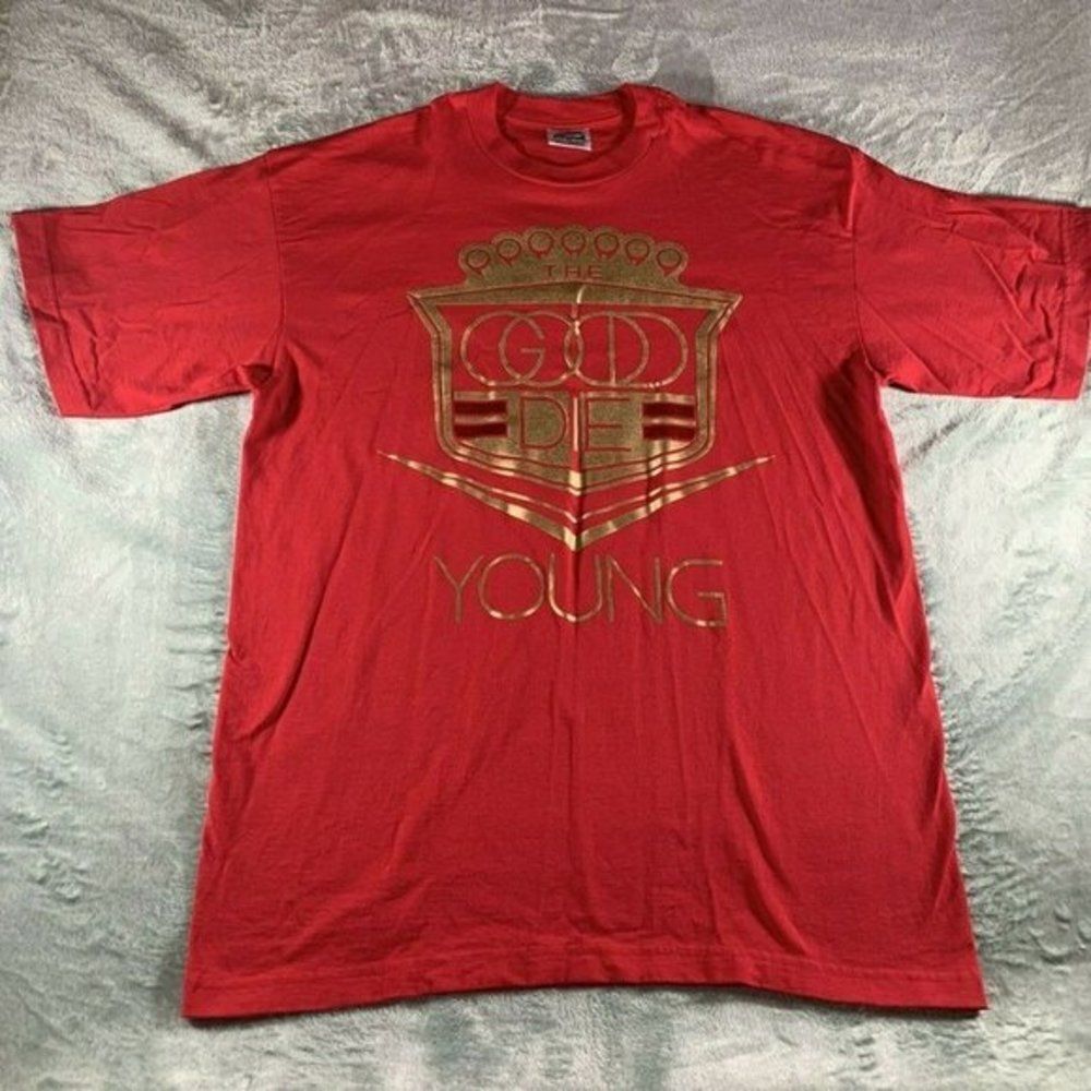 The Good Die Young Shirt Large Red T Shirt Black P
